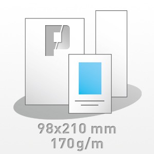 Flyer, 98x210mm, 4/4-farbig, 170g/m BD-glänzend