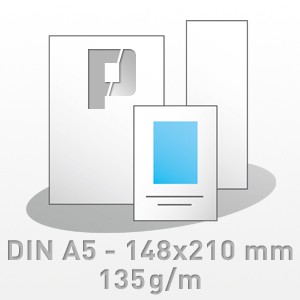 Flyer, DIN A5 - 148x210 mm, 4/4-farbig, 135g/m BD-matt