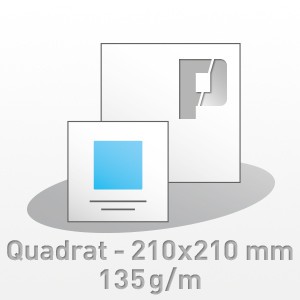 Flyer, Quadratisch - 210x210 mm, 4/4-farbig, 135g/m BD-matt