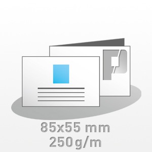 Visitenkarten, 85x55mm, 4/0-farbig, Visitenkartenkarton 250g/m